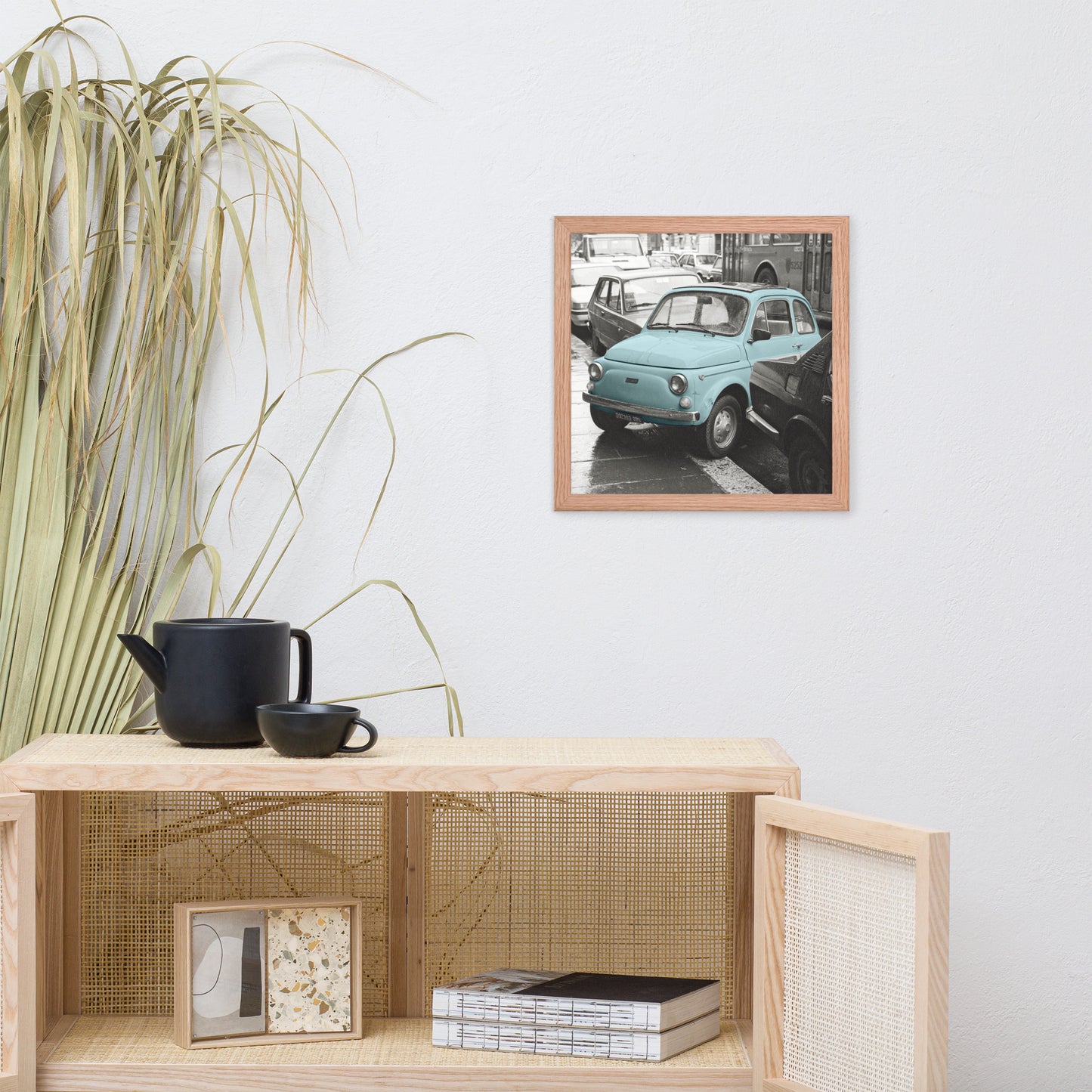 RF Framed photo paper poster “Cinquecento blue”