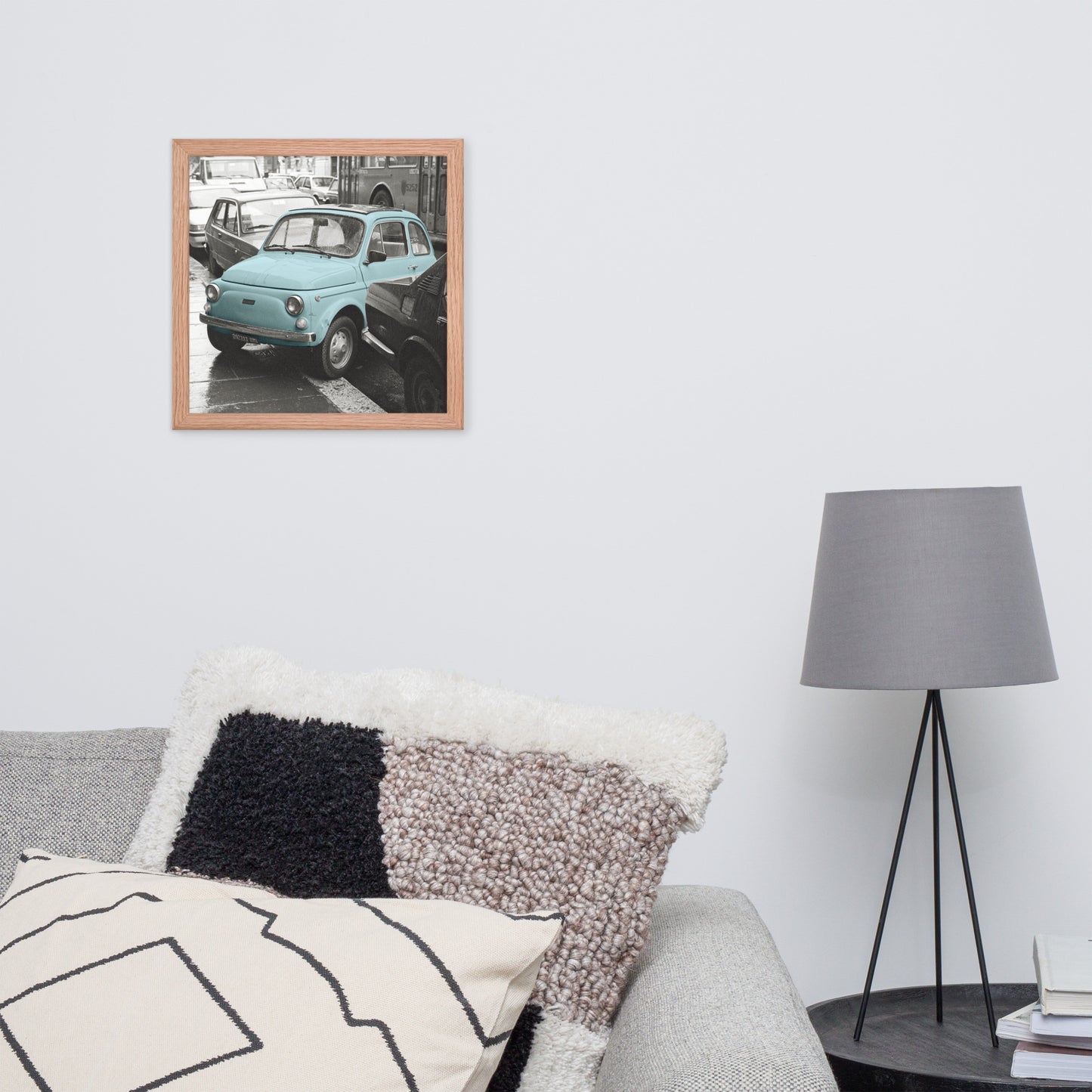 RF Framed photo paper poster “Cinquecento blue”