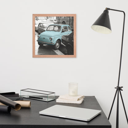 RF Framed photo paper poster “Cinquecento blue”