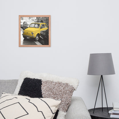 RF Framed photo paper poster “Cinquecento yellow”