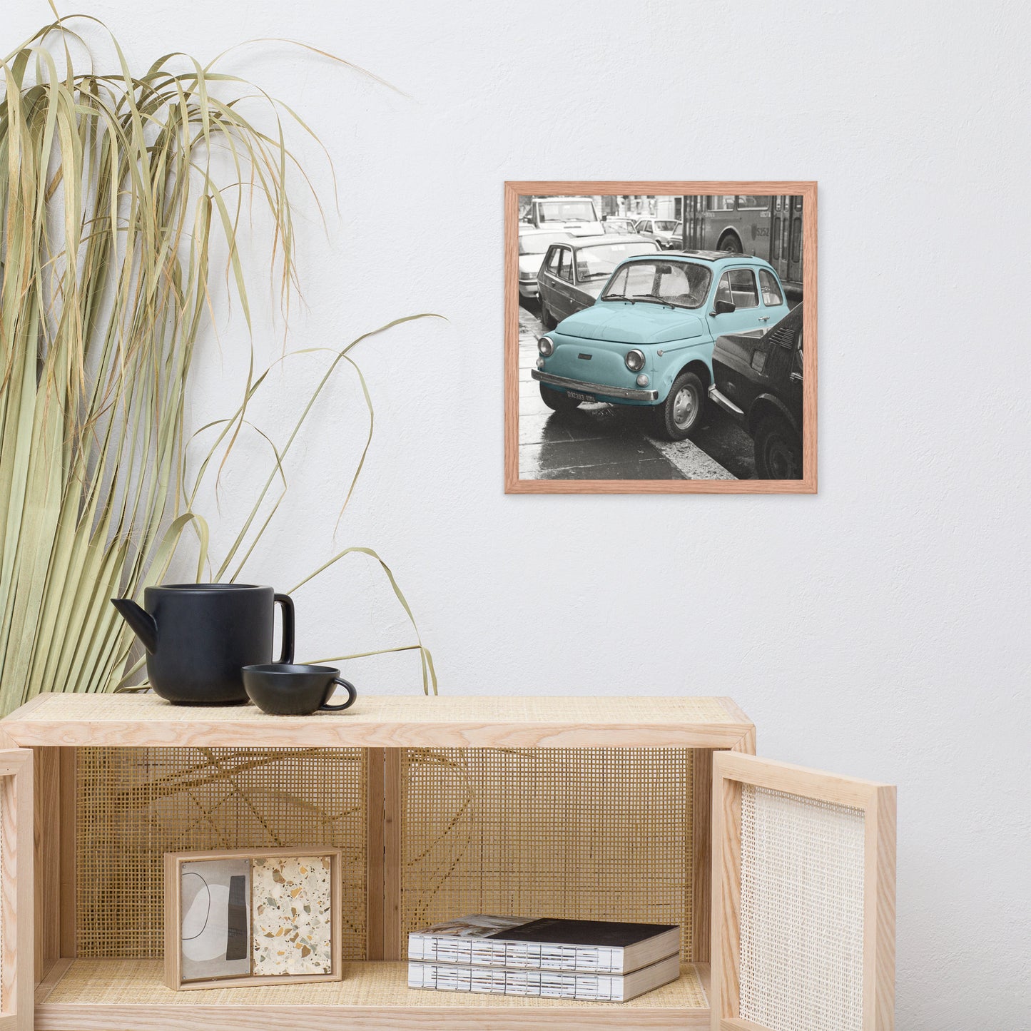 RF Framed photo paper poster “Cinquecento blue”