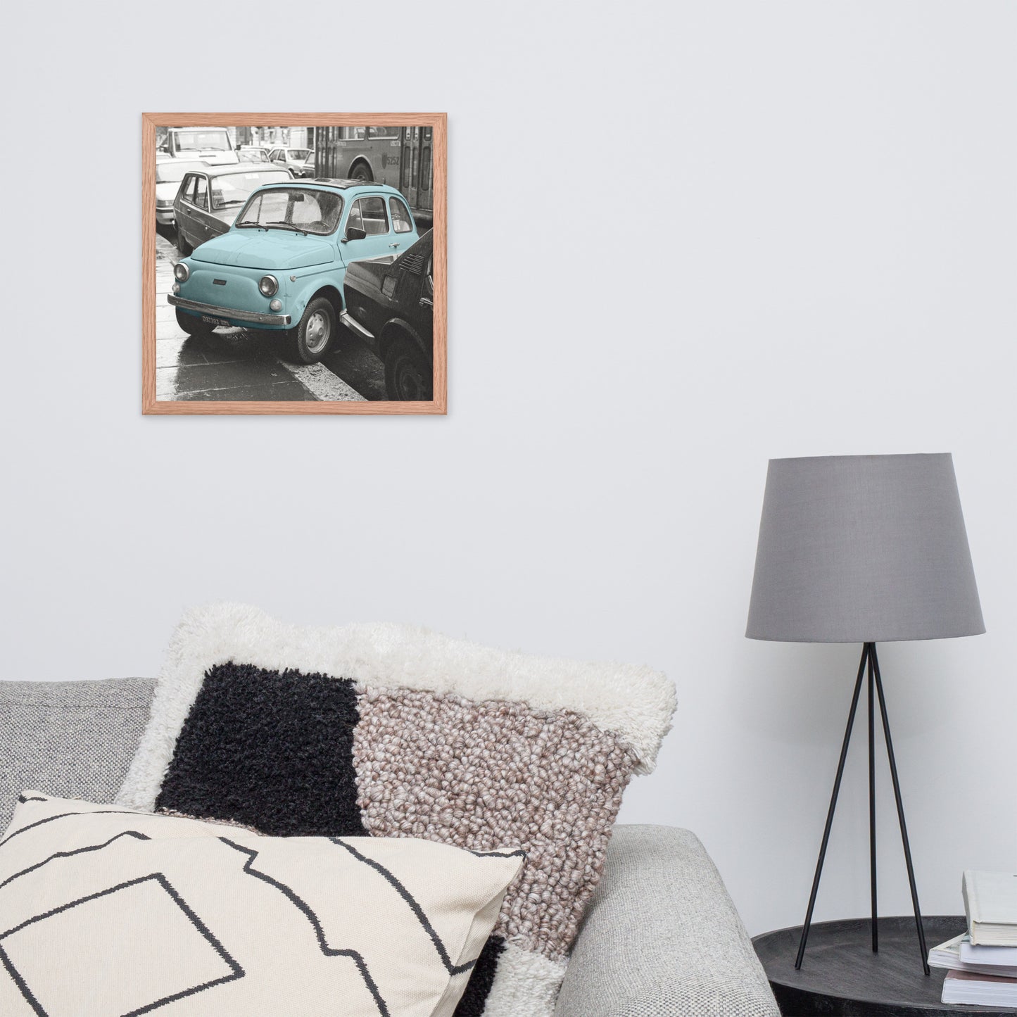 RF Framed photo paper poster “Cinquecento blue”