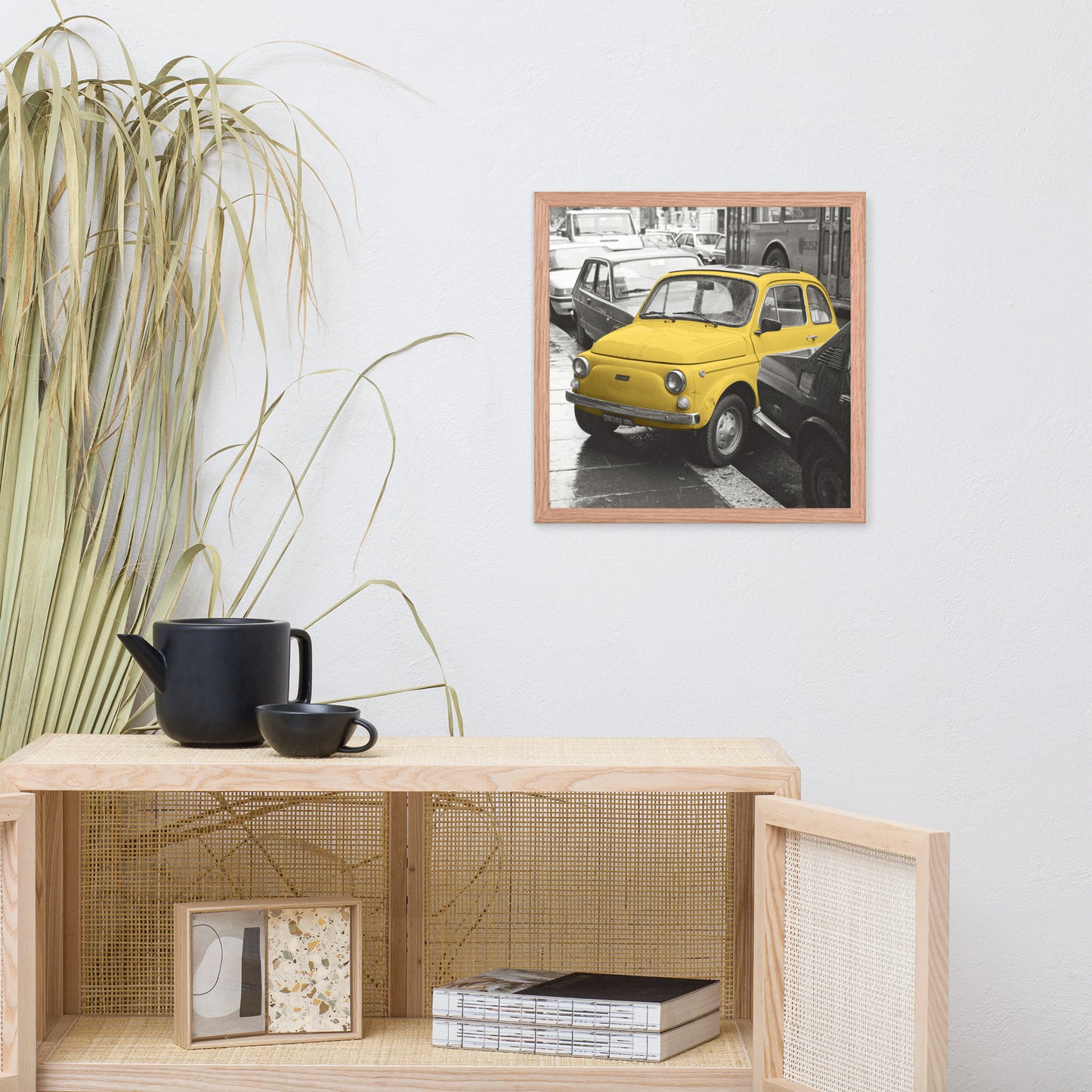 RF Framed photo paper poster “Cinquecento yellow”