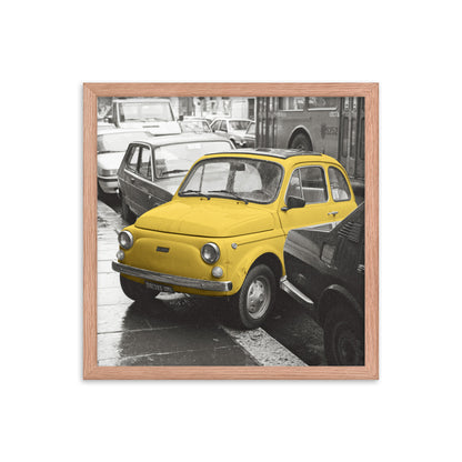 RF Framed photo paper poster “Cinquecento yellow”