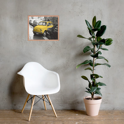 RF Framed photo paper poster “Cinquecento yellow”