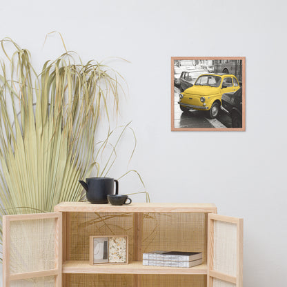 RF Framed photo paper poster “Cinquecento yellow”