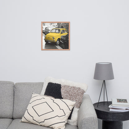 RF Framed photo paper poster “Cinquecento yellow”