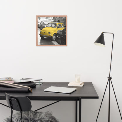 RF Framed photo paper poster “Cinquecento yellow”