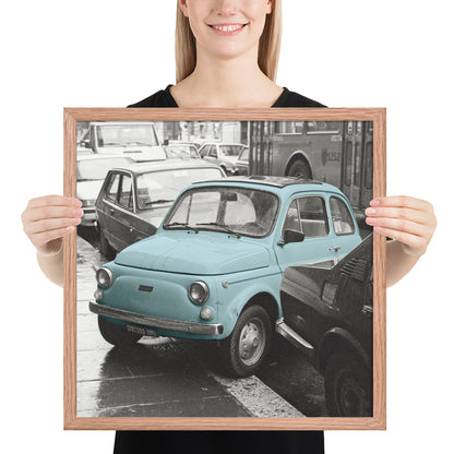 RF Framed photo paper poster “Cinquecento blue”