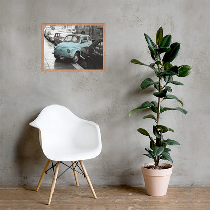 RF Framed photo paper poster “Cinquecento blue”