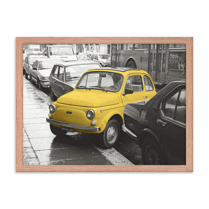 RF Framed photo paper poster “Cinquecento yellow”