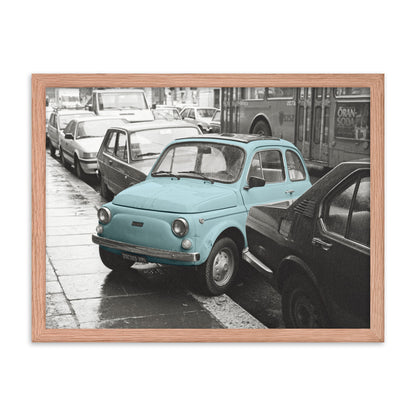 RF Framed photo paper poster “Cinquecento blue”