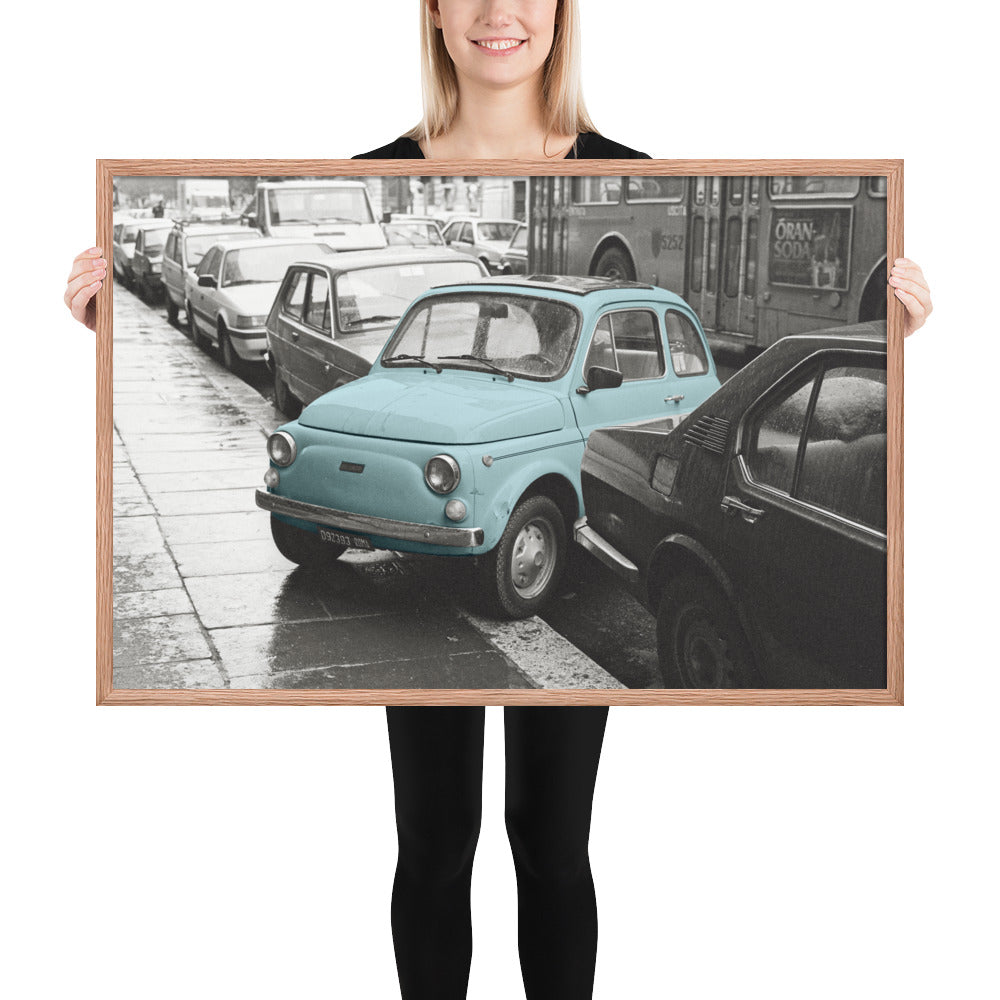 RF Framed photo paper poster “Cinquecento blue”