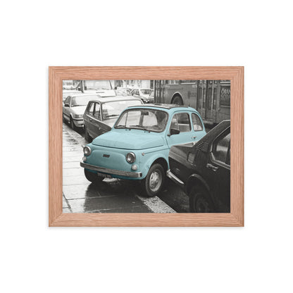 RF Framed photo paper poster “Cinquecento blue”