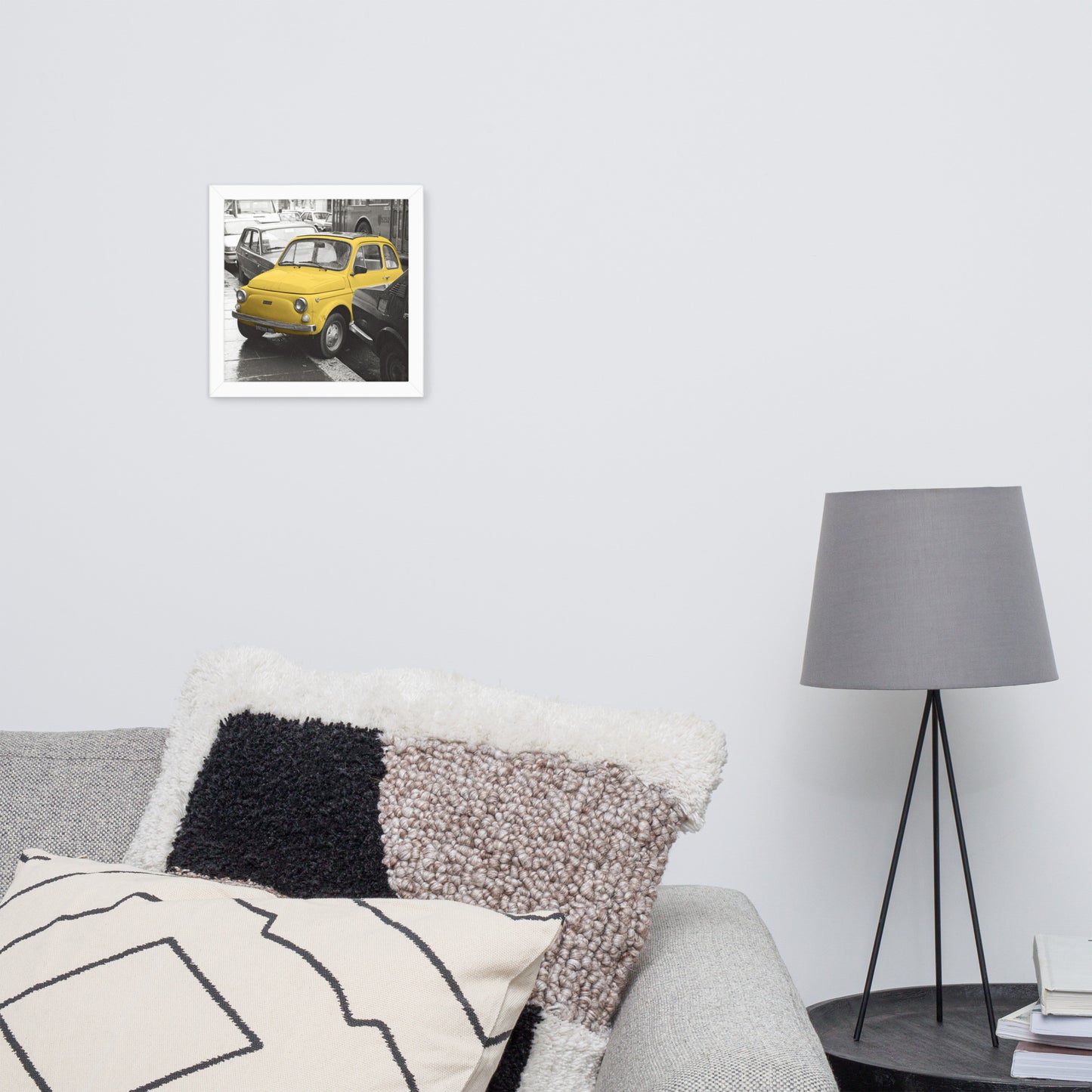 RF Framed photo paper poster “Cinquecento yellow”