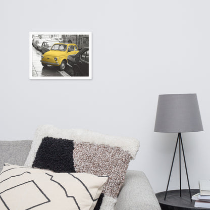 RF Framed photo paper poster “Cinquecento yellow”