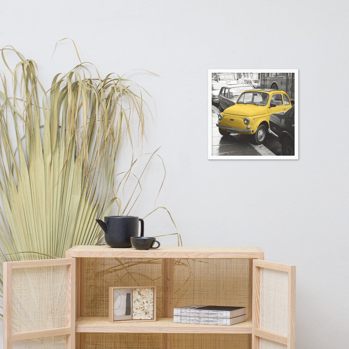 RF Framed photo paper poster “Cinquecento yellow”