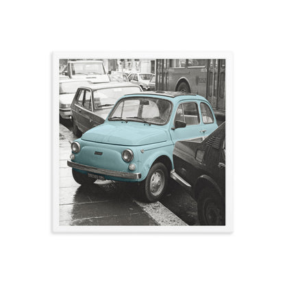 RF Framed photo paper poster “Cinquecento blue”