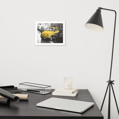 RF Framed photo paper poster “Cinquecento yellow”