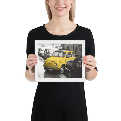 RF Framed photo paper poster “Cinquecento yellow”