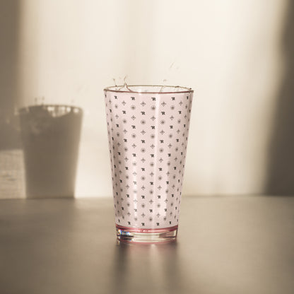 RF Shaker pint glass „CROWNS & BIRDS“ Misty Rose