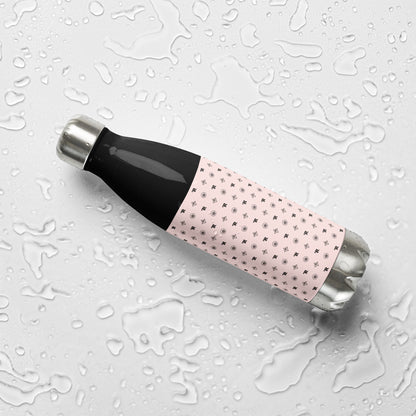 RF Stainless steel water bottle „CROWNS & BIRDS“ Misty Rose