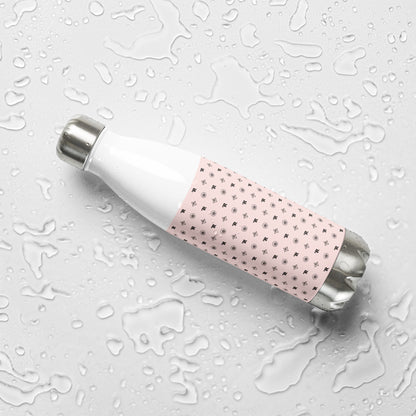 RF Stainless steel water bottle „CROWNS & BIRDS“ Misty Rose