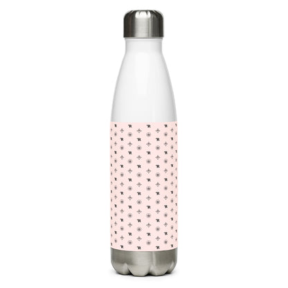 RF Stainless steel water bottle „CROWNS & BIRDS“ Misty Rose