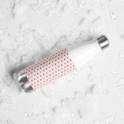 RF Stainless steel water bottle „CROWNS & BIRDS“ Misty Rose