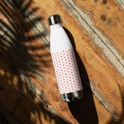 RF Stainless steel water bottle „CROWNS & BIRDS“ Misty Rose