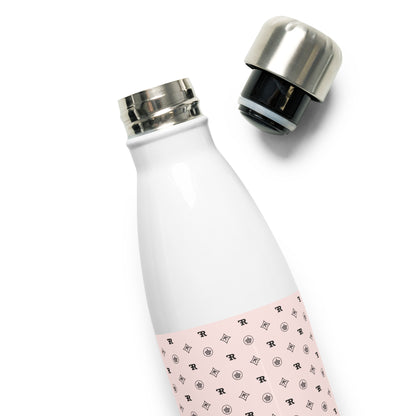 RF Stainless steel water bottle „CROWNS & BIRDS“ Misty Rose